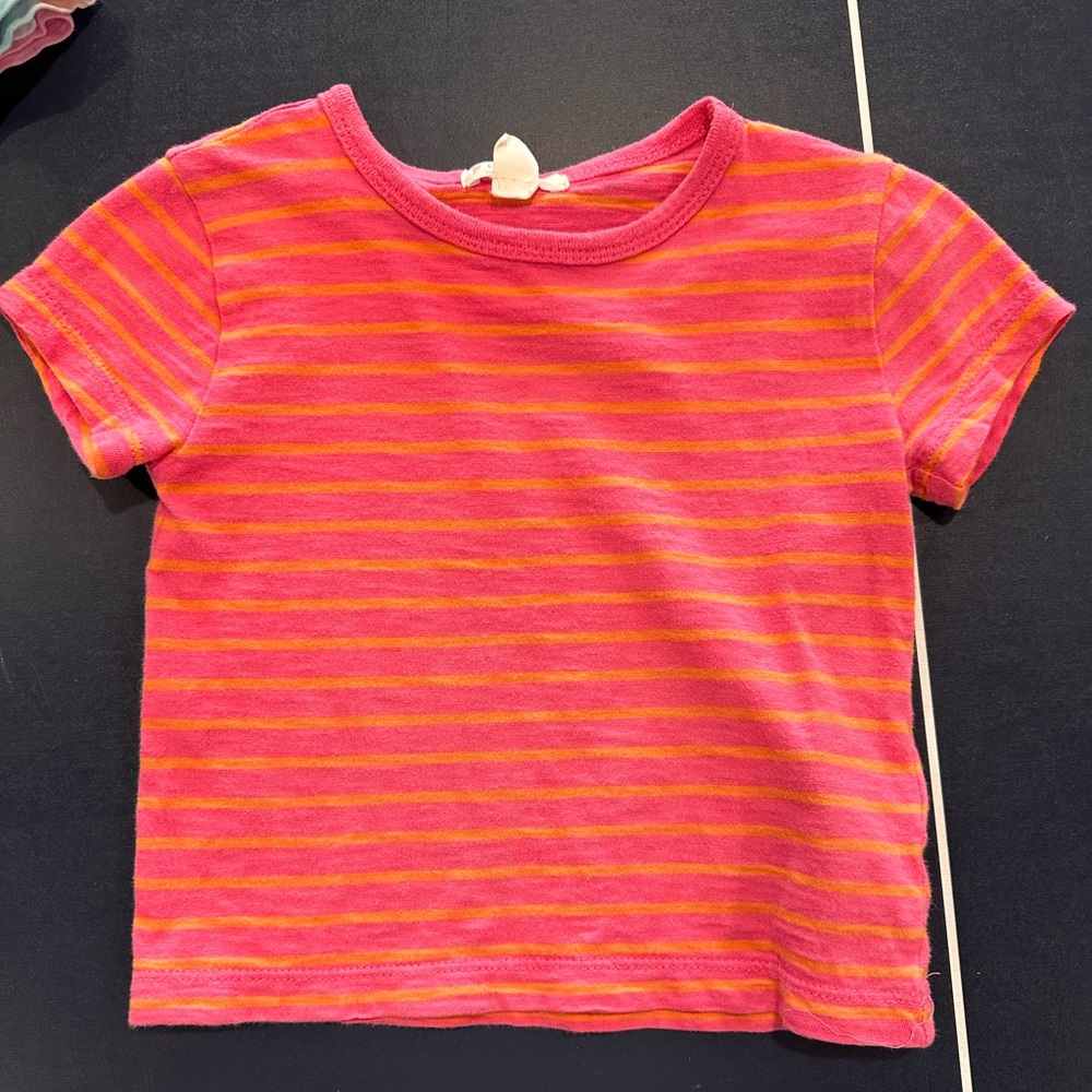 XXS Striped Crewcuts Cropped T-shirt